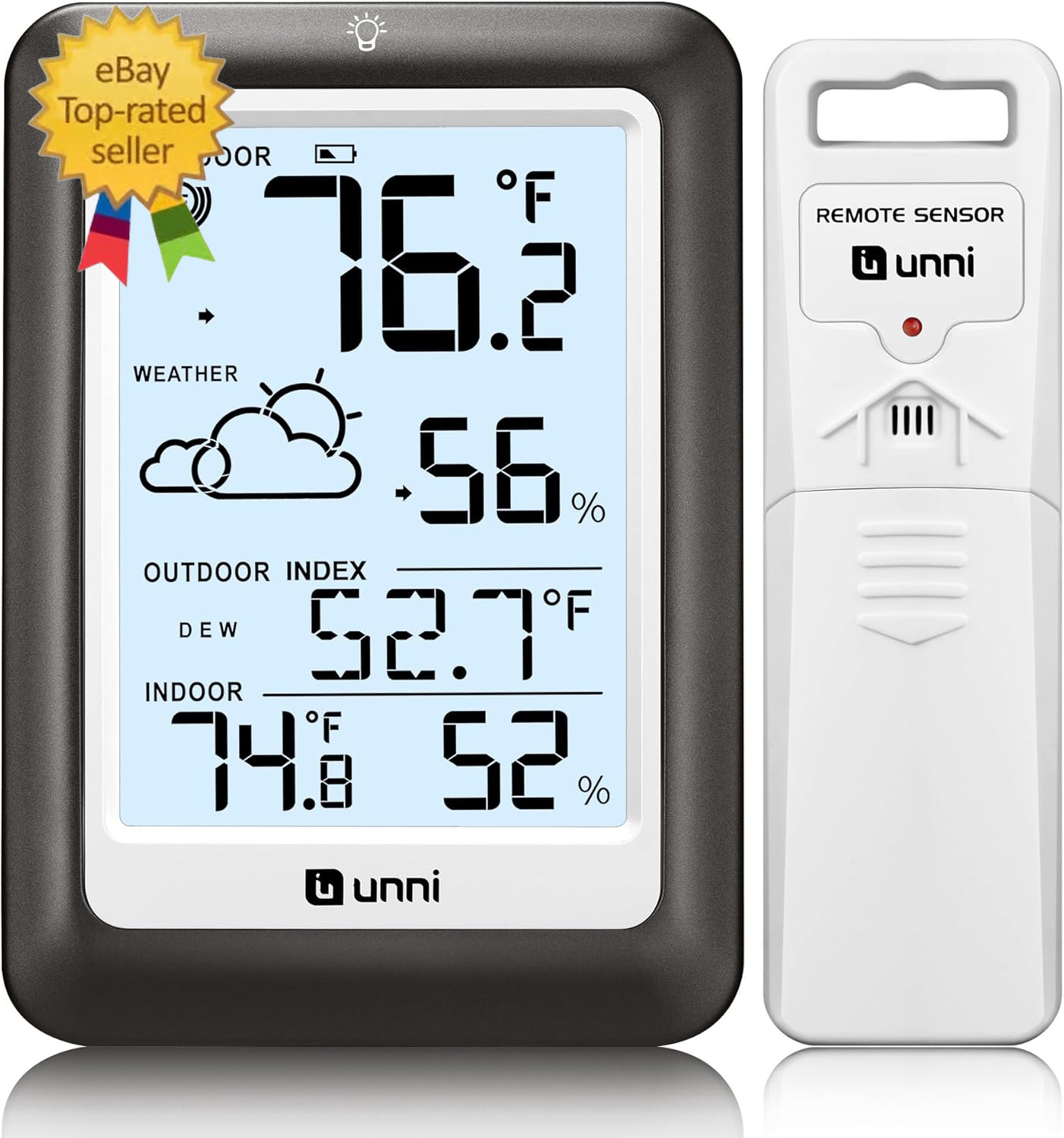 Indoor Outdoor Thermometer Wireless Weather Station, Temperature Humidity gallery