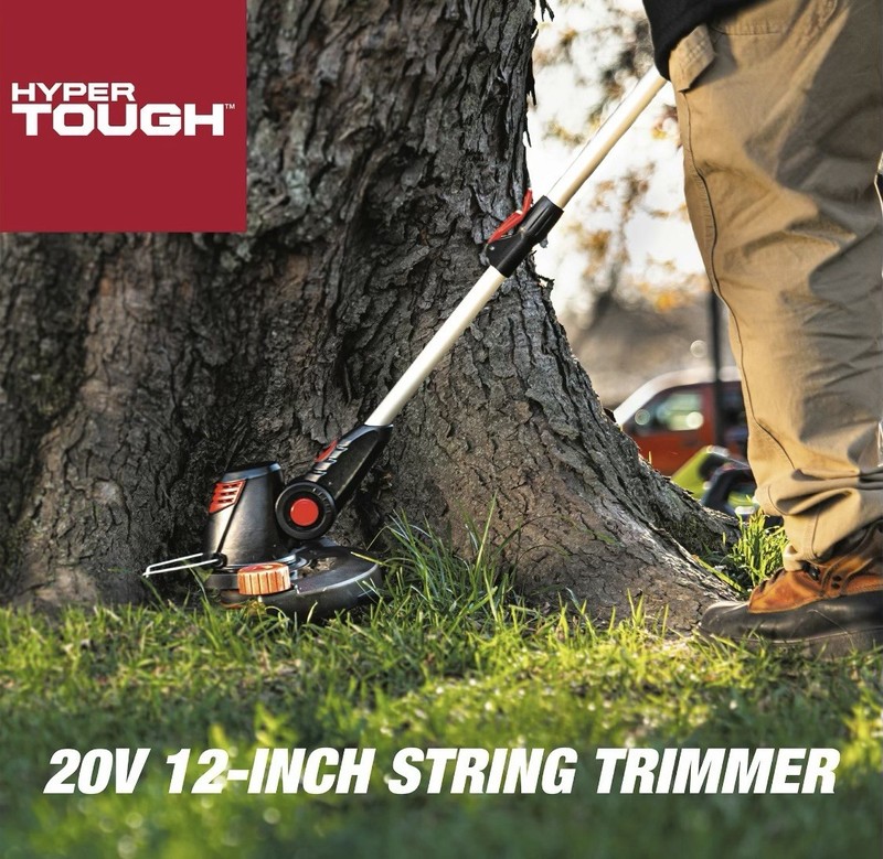 Hyper Tough 20V Max 12" Cordless String Trimmer w Battery & Charger Weed Eater gallery