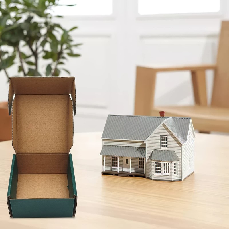 25 Pack Corrugated Packaging Box Mailers Shipping, Green Recyclable Cardboard... gallery
