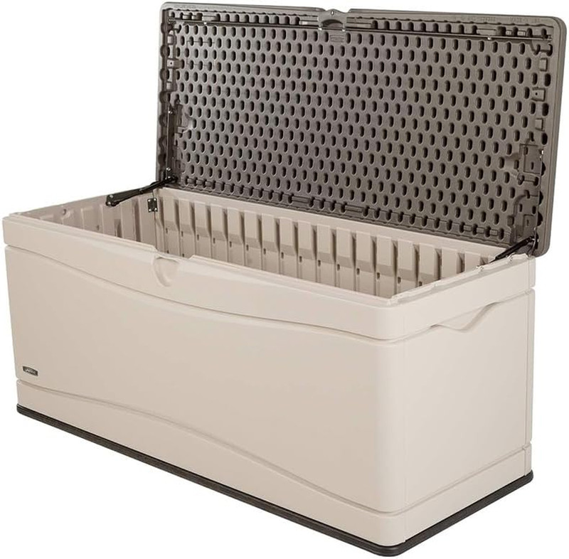 60012 Extra Large Deck Box, 130 Gallon, Desert Sand/Brown gallery
