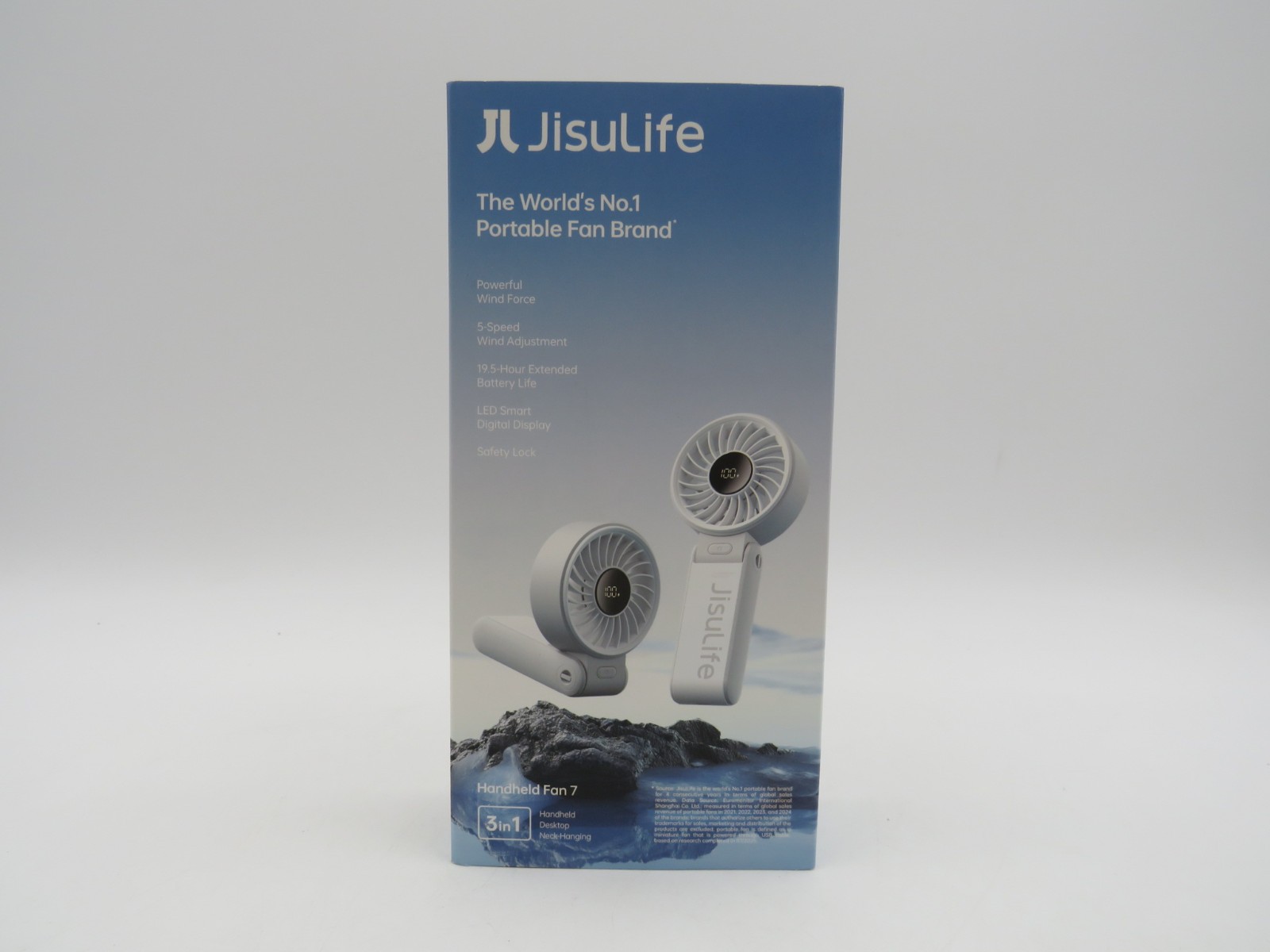 JISULIFE Foldable Portable Pocket Fan Gray NEW gallery