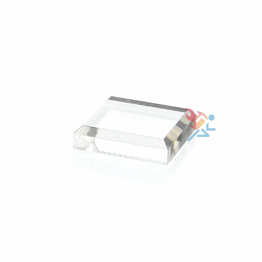 Acrylic Display Stand Block Base with Beveled Edge, 3 Pack (1/2" H x 3" W)