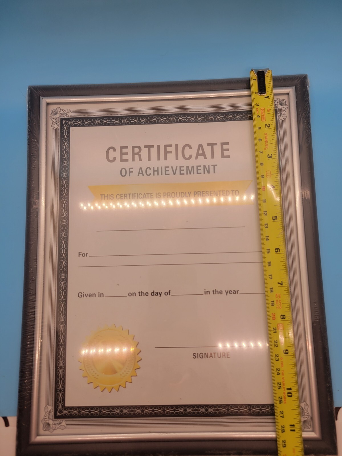 Black Document Frame 8.5x11 Silver Accents Glass Pane Portrait or Landscape gallery