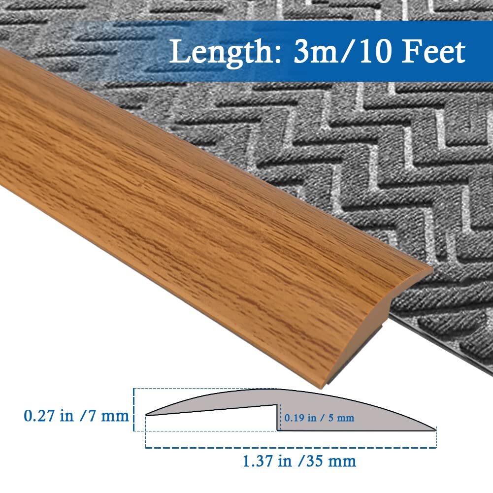 Self-Adhesive Floor Transition Strip PVC Carpet Edging Trim for Low Thresholds gallery