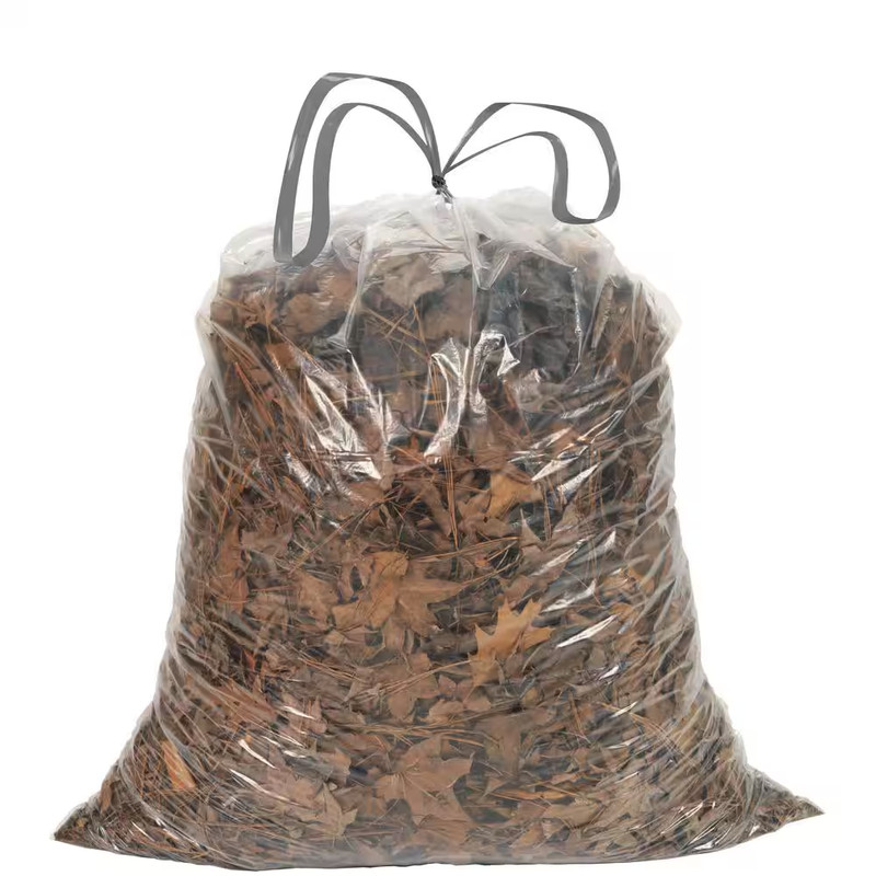 39 Gal. 1.0 Mil Clear Drawstring Trash Bags 33 In. X 40 In. Pack of 70 for Home gallery