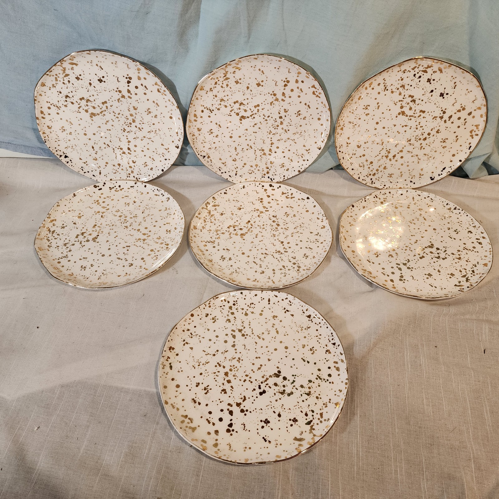 Anthropologie/Lindsay Emery, Studio One, Mimira Salad Plates, Set of 7, Nice! gallery