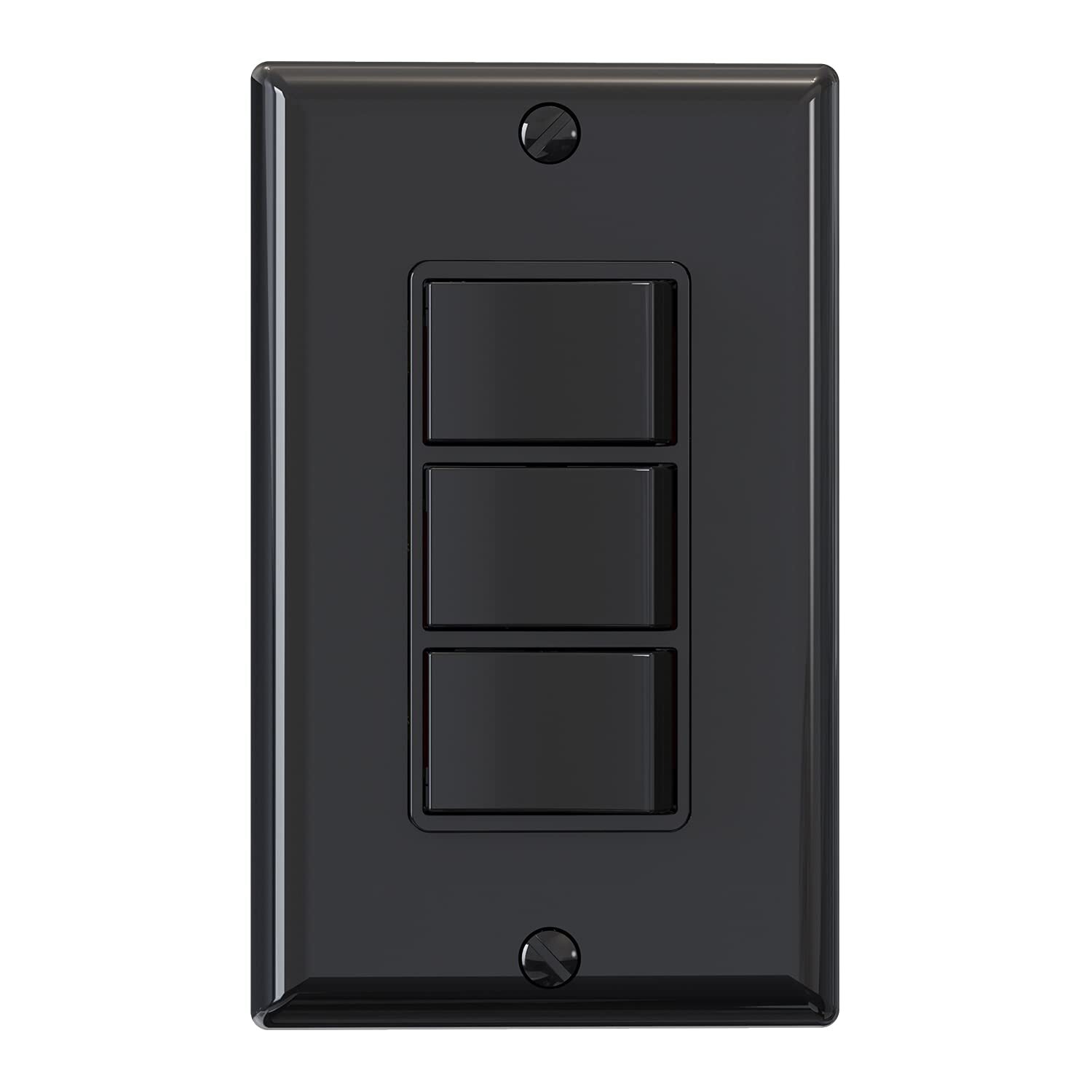 Decorator Triple Rocker Light Switch Electrical Three Single Pole Paddle Switch gallery