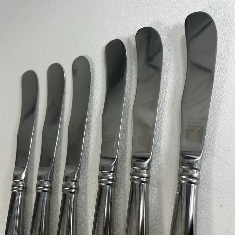 Gorham Design Studio Colonial TIPT 18/8 6pc Dinner Knifes 9 1/4 in Glossy gallery