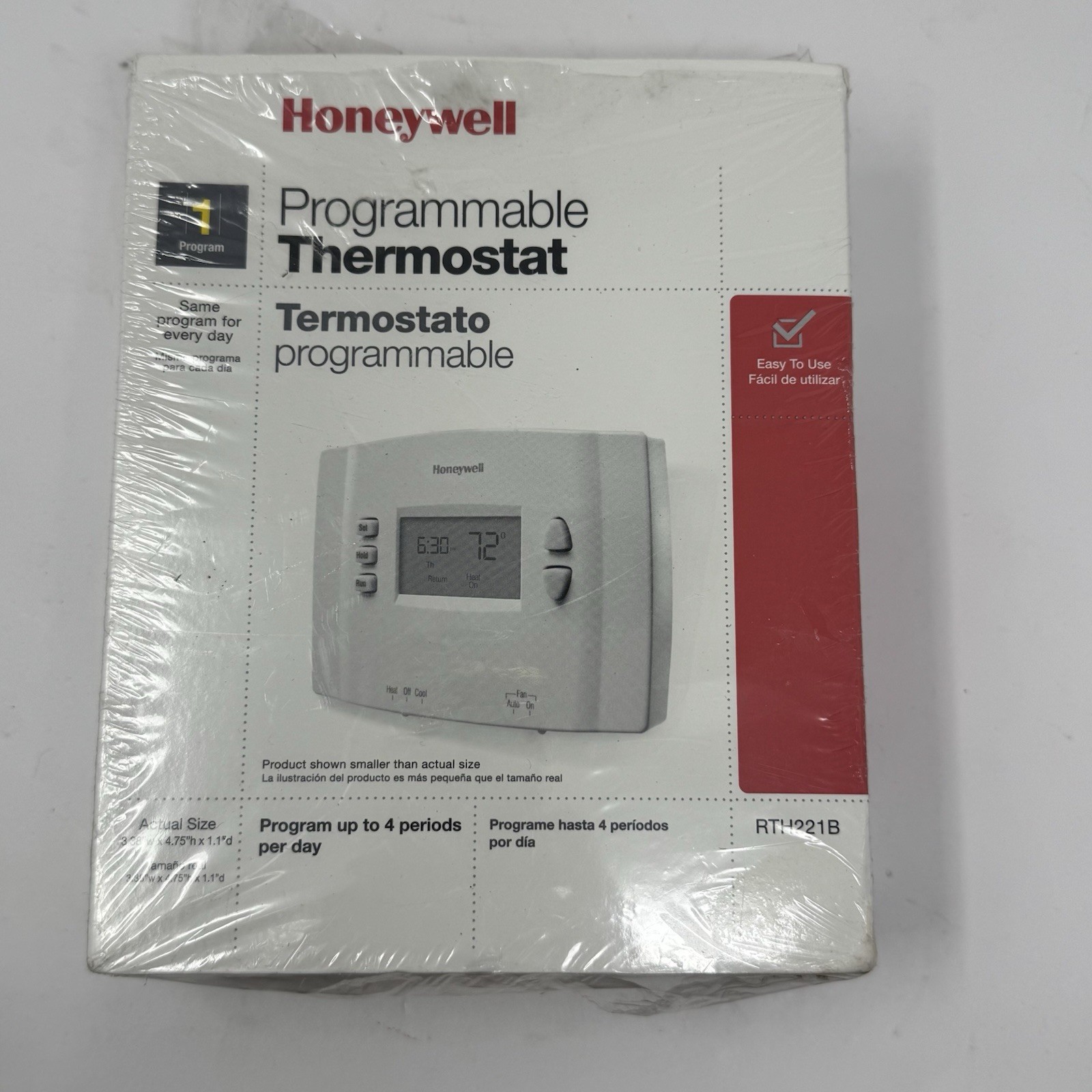 NEW Honeywell 1-Week Programmable Thermostat Boxed With Manual RTH221B gallery