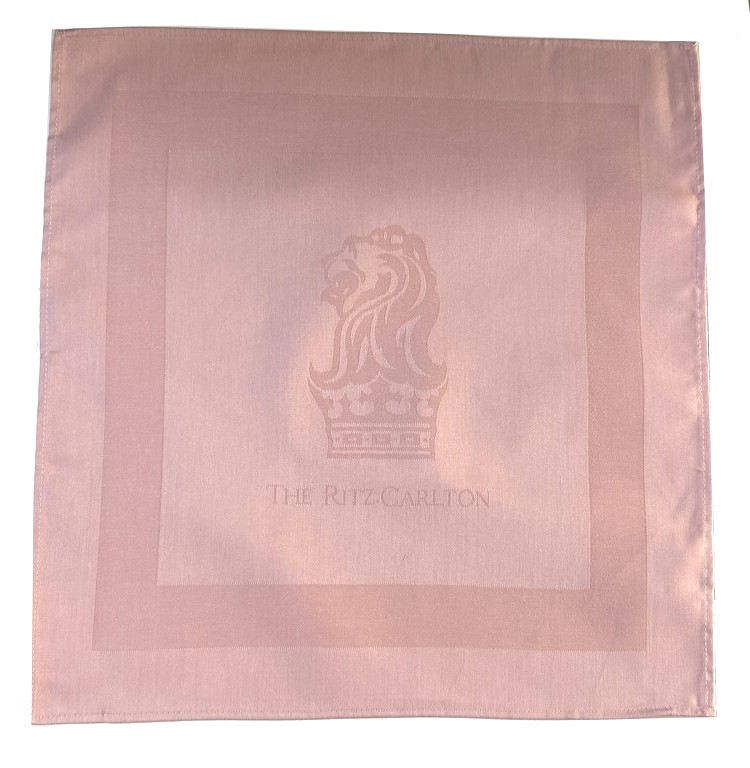 The Ritz Carlton Hotel Linen Dinner Cloth Fabric Napkins 20x20 Pink Set of 4 NEW gallery