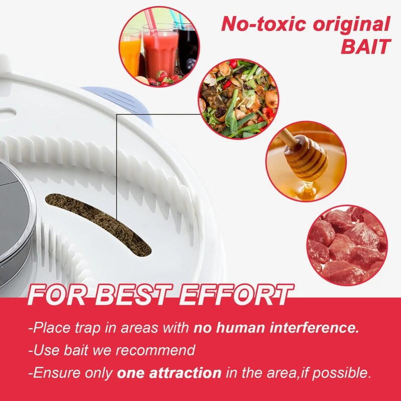 Electric Fly Trap Automatic Fly Catcher Rotating Fly Pest Repellent Kitchen Tool gallery