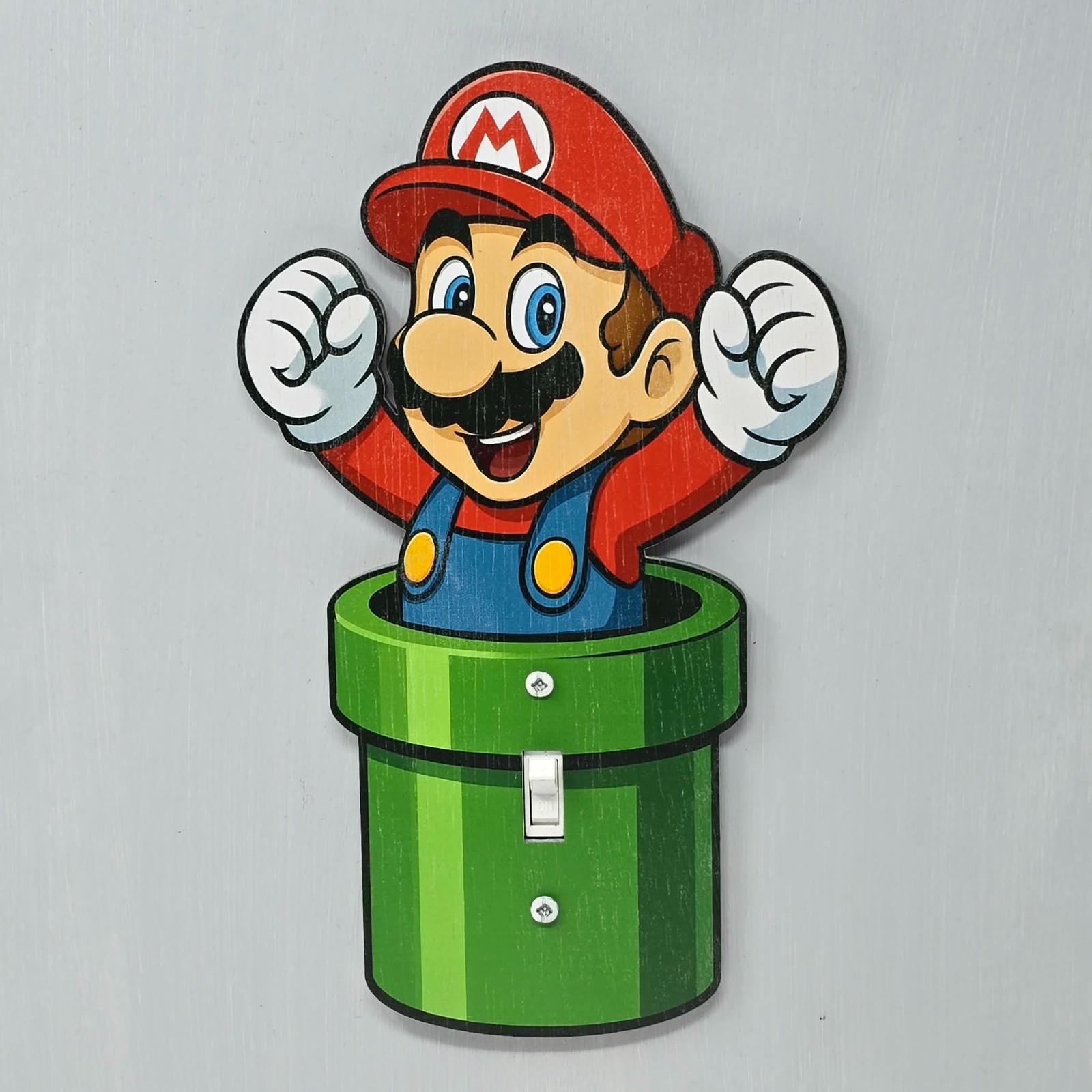 Mario Pipe Light Switch Cover SMB1 Luigi Video Games Kids SNES Retro NES Bowser gallery