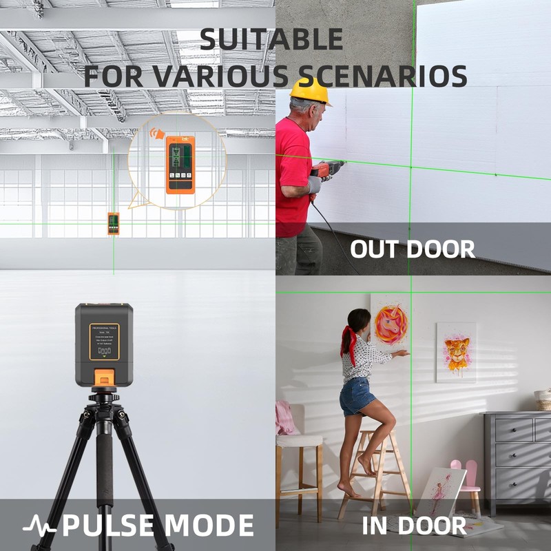 -Leveling Cross Line Laser Level 100ft/30 meters Range,10-level Brightness ad... gallery