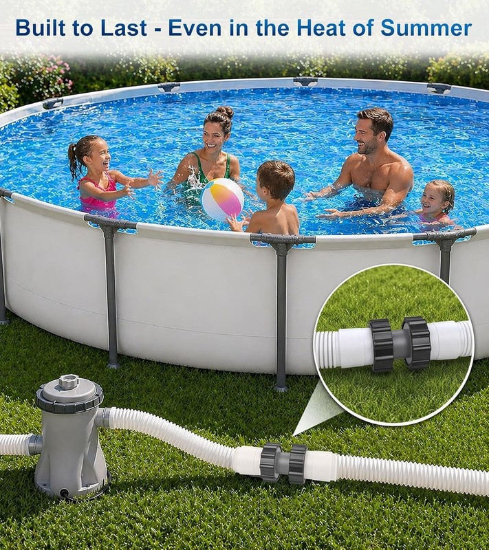 Quick-Install 1.5" Pool Hose Adapter - Durable No-Tool Connector for Filtration gallery