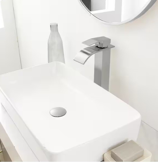 BWE Waterfall Single Hole Single Handle Tall Bathroom Vessel Sink Faucet gallery
