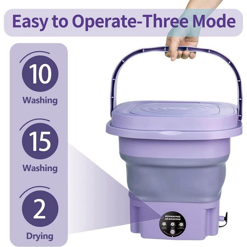 Portable Washing Machine Mini Washer Foldable Washer and Spin Dryer Small Travel gallery