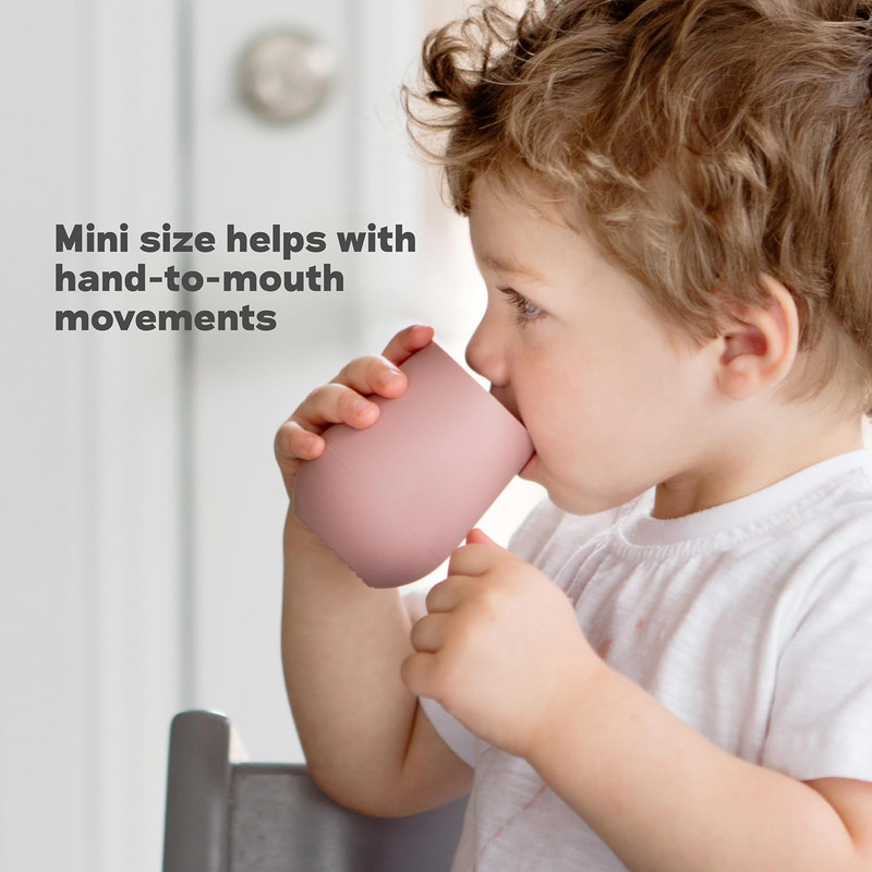 Mini Cup + Straw Training System (Sage) - 9 Months+ - 100% Silicone Training Cup gallery
