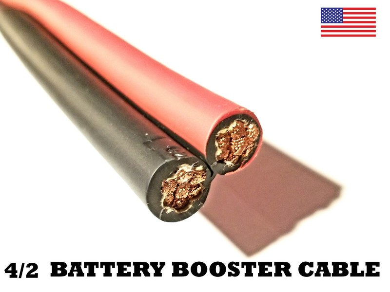 Battery Booster Jumper Cable Bonded Wires Flexible Copper 2, 4, 6 Gauge Duplex gallery