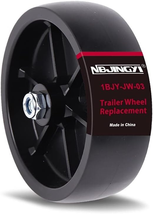 6" Trailer Jack Replacement Wheel with 3/8" Bolt and Nut, 1,200 lbs Capacity ... gallery
