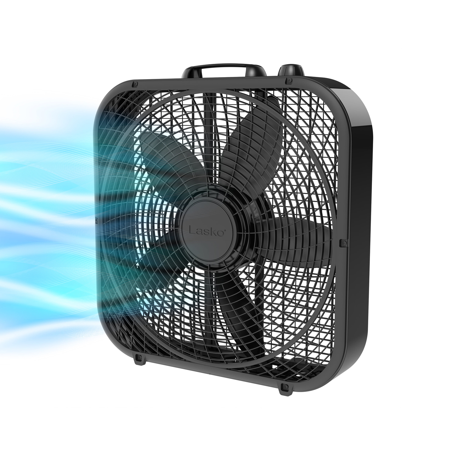 Cool Colors 20" 3-Speed Weather Resistant Box Fan, Black B20301, New gallery