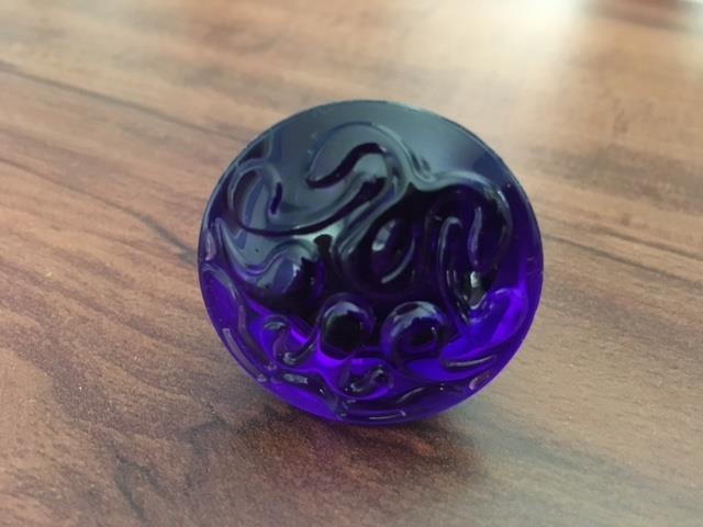 Knob Handle Pull Kitchen Cabinet Hardware Sapphire Glass Acrylic Blue