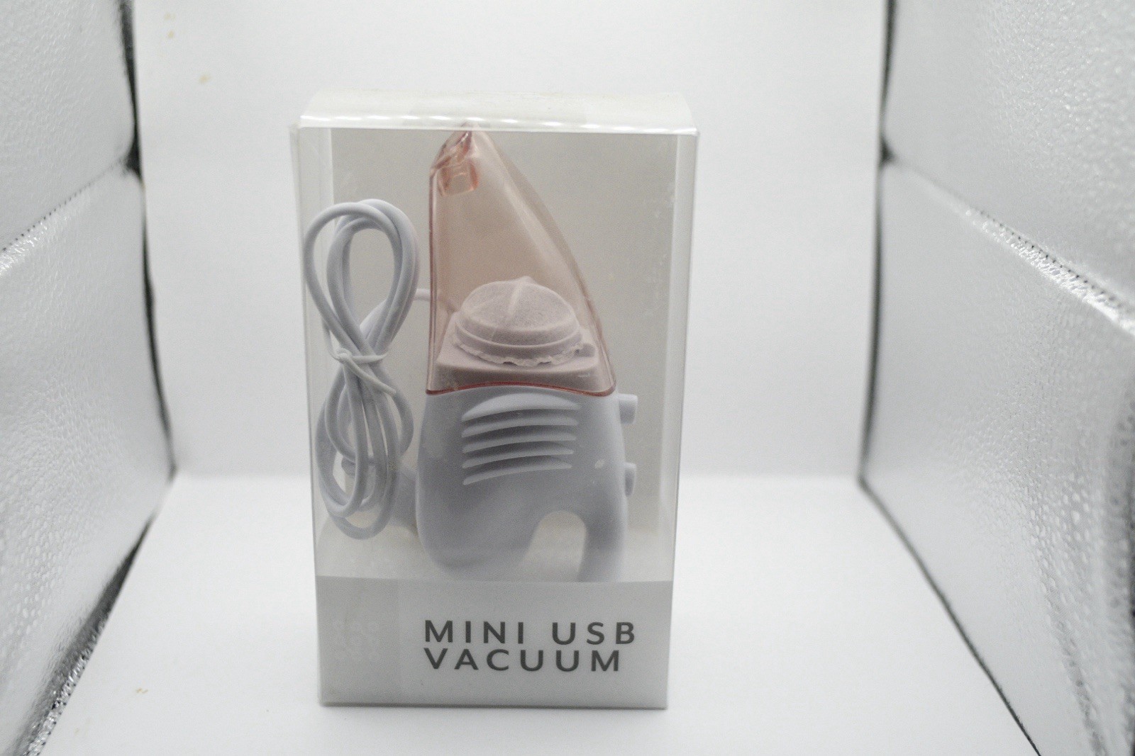 Vivitar Compact Mini USB Corded Handheld Desktop Vacuum Bagless White/Clear gallery