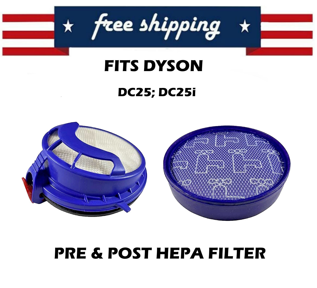 Filter Kit for Dyson DC25 Vacuum HEPA and Pre Motor Filter 916188-05, 919171-02 gallery