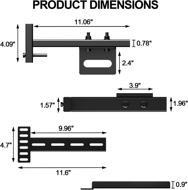 2 Pack Universal Adjustable Headboard Brackets Kit for Bed Base gallery