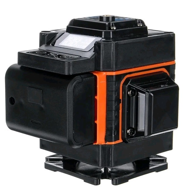 12 Line 3D Green Laser Level With Remote Control, Digital Display.