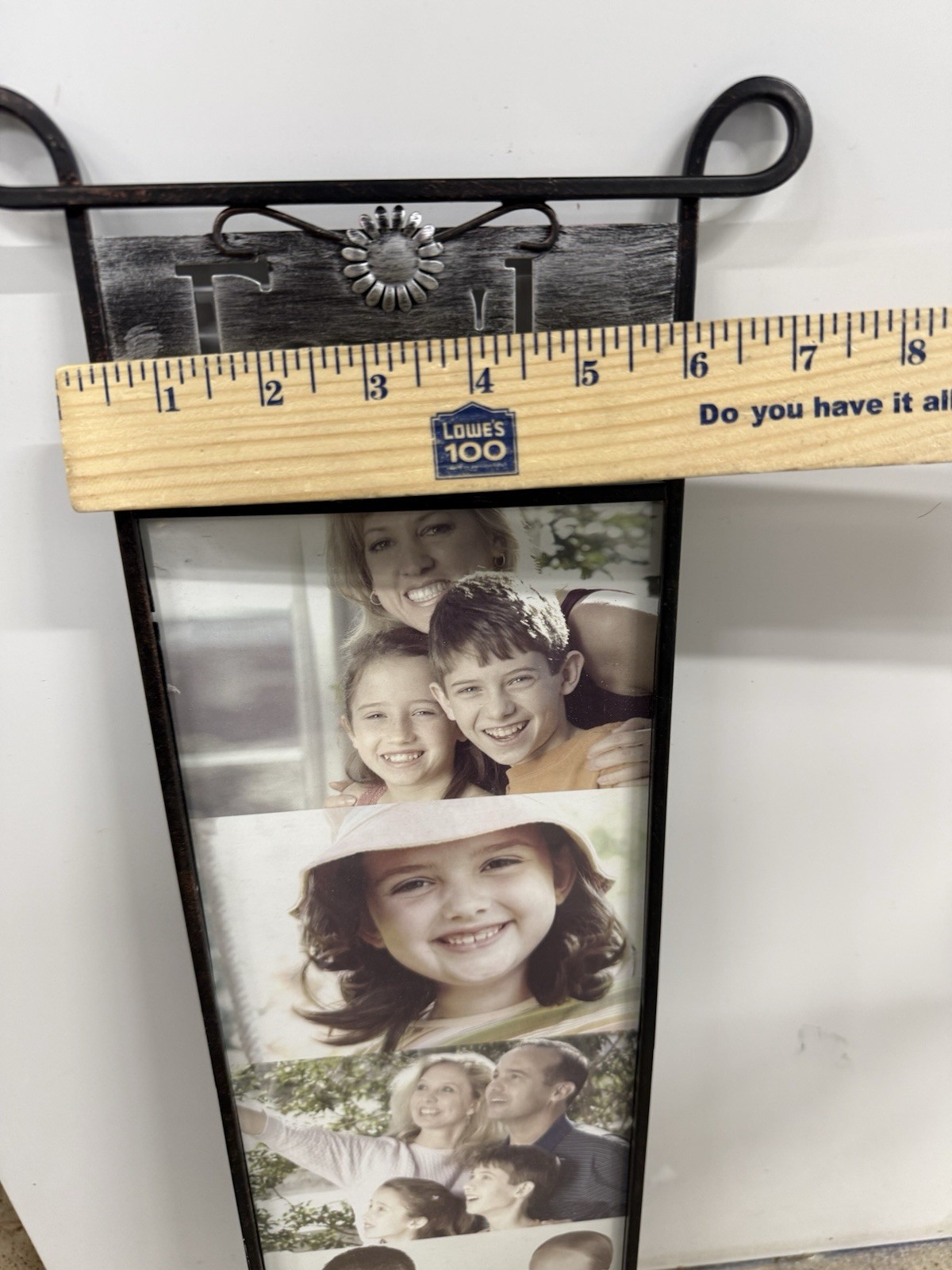 Collage Picture Frame 23”x6” Wall Hanging Multiple Family 4 Photos gallery