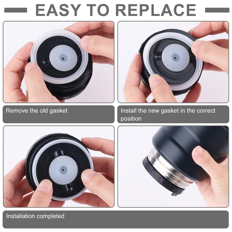 4pcs Replacement Rubber Gaskets Compatible for Thermos Stainless King 16 & 24... gallery