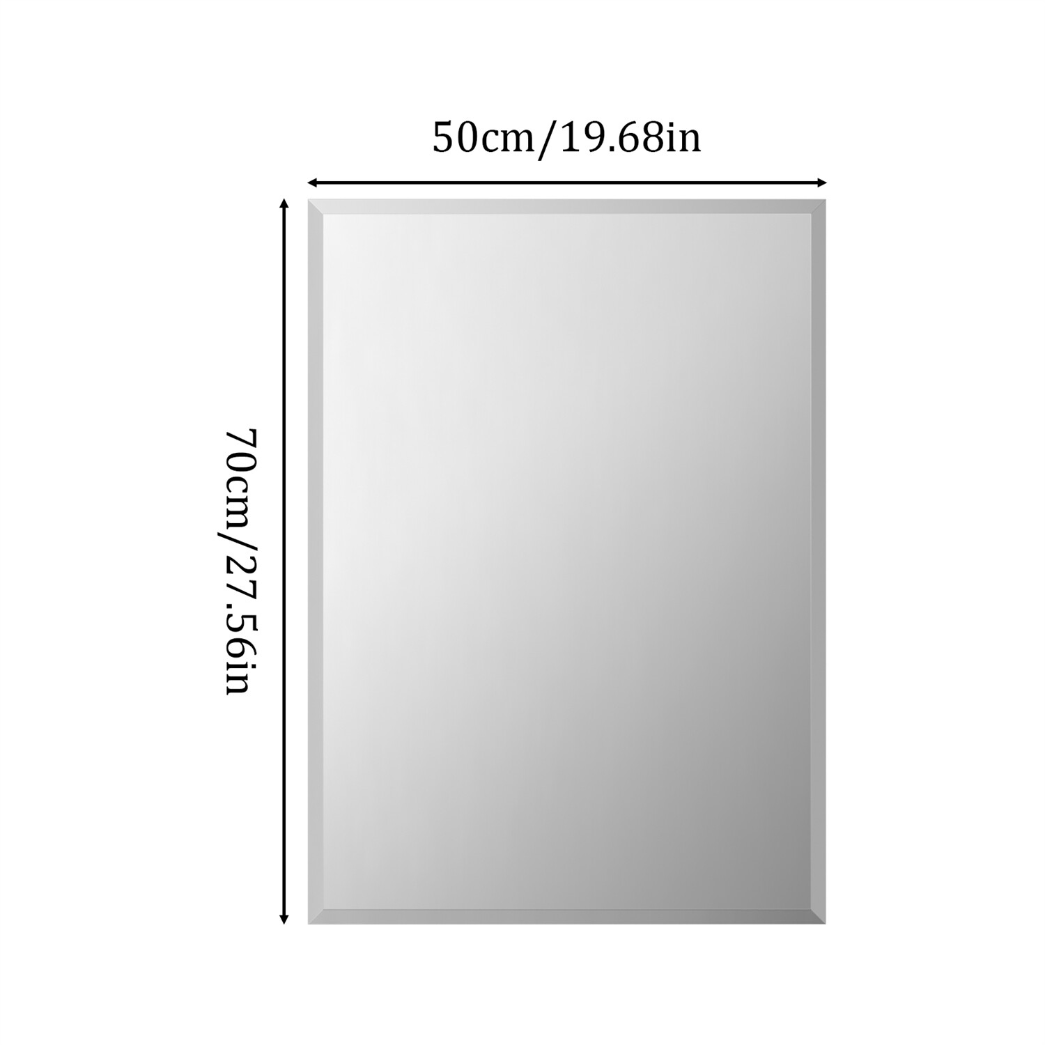 28/32 Inch Rectangular Decorative Wall Hanging Mirror Silver Glass Vanity Mirror gallery