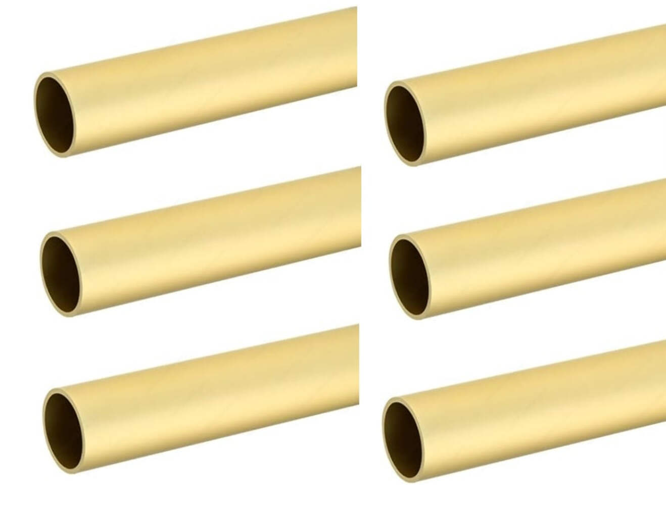 6-Case Pack 8 Feet Long Round Wardrobe Closet Rods - 96 Inch Length gallery