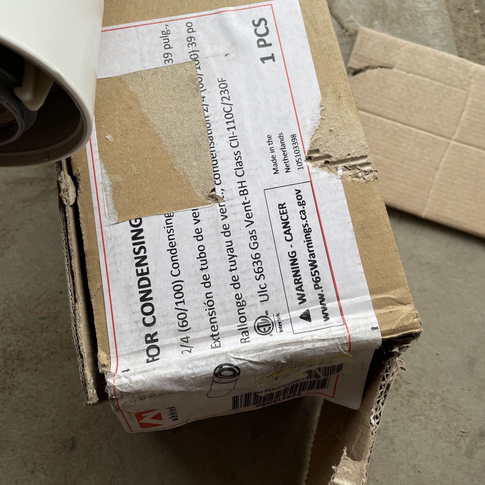 229320PP Rinnai Condensing 39" Vent Pipe Extension 2/4 " gallery