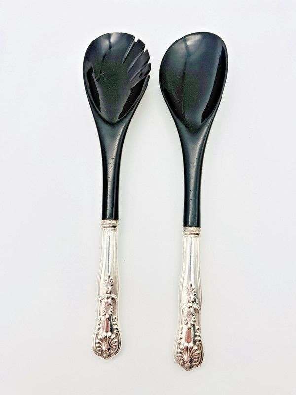 Gorham Sterling Silver Handles Salad Servers with Plastic gallery