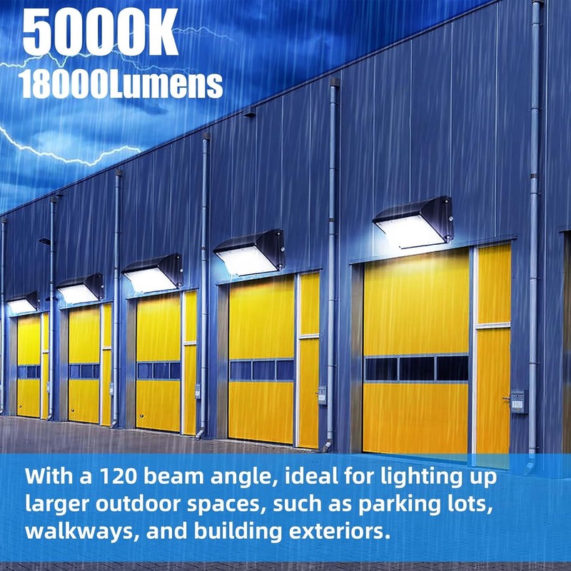 LED Wall Pack Light With Photocell - 150 Watts - 120-277V - 18000 lumens - 5000K gallery