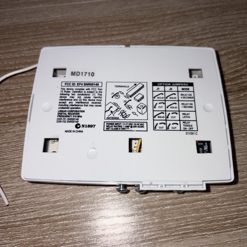 Linear DX Wireless Security Receiver, 1-Channel (SNR00148/DXR-701) gallery