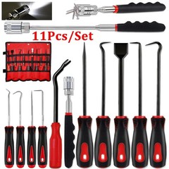 11Pcs/Set Precision Pick & Hook with Scraper and Magnetic Telescoping Tool Kit
