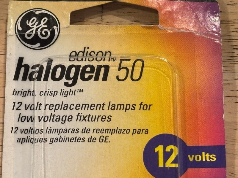 GE 97670 Halogen Replacement Bulb Low Voltage - 50 Watt - 12 Volts GY6.35 Bi-Pin gallery