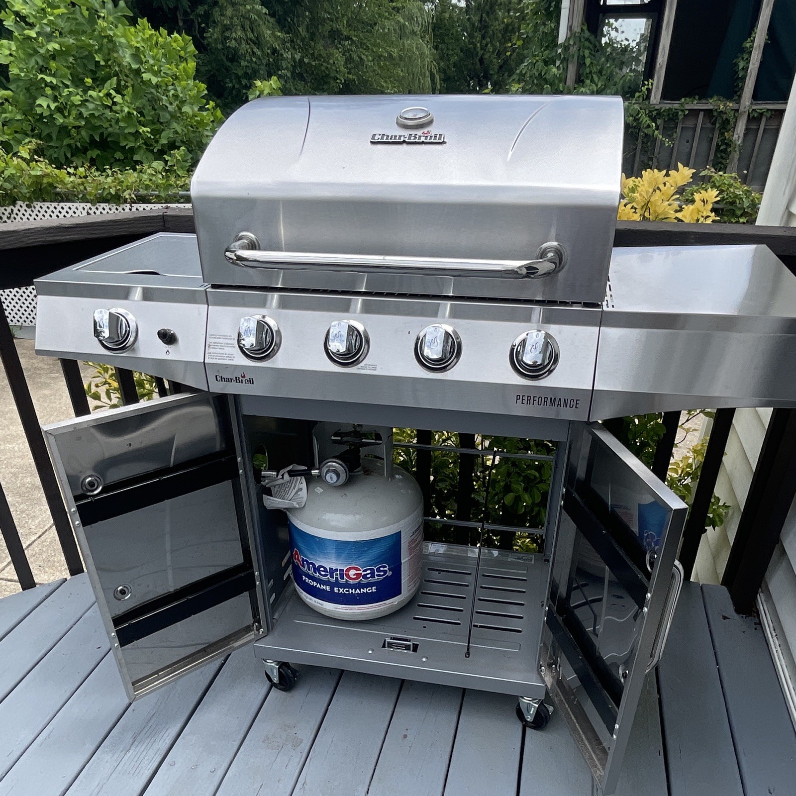 Char-Broil Performance 5-Burner Propane Grill w/ Side Burner Silver gallery