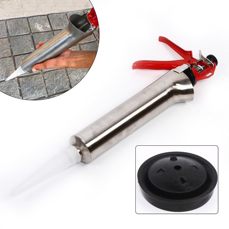 Mortar Grouting Gun Brick Pointing Tile Cement Applicator Tool 2 Nozzles Kit NEW gallery