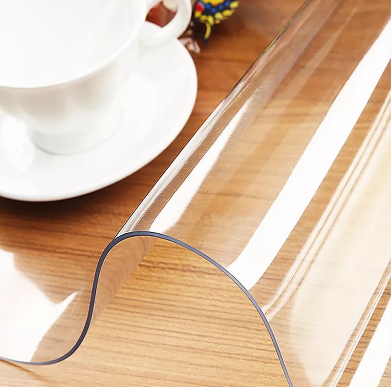 Premium Clear Plastic Vinyl Table Cover Tablecloth Protector - Sold Folded gallery