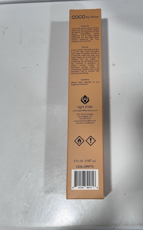 COCO By Stone LUXURY 6-REED DIFFUSER Smells Like Driftwood , 5 oz-NEW! gallery