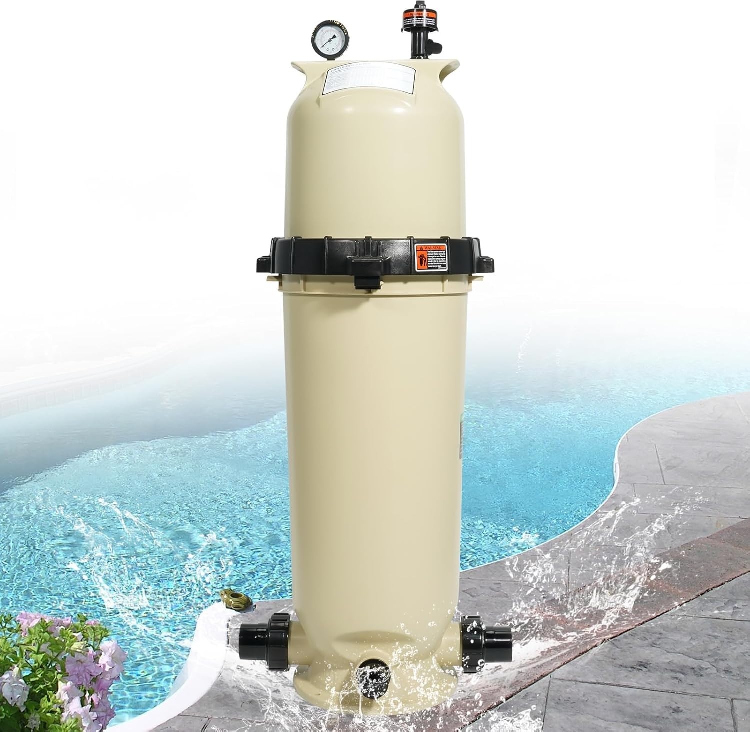 EC-160317 Single Cartridge Pool Filter Pump Assembly-150 Square Feet 150 GPM gallery