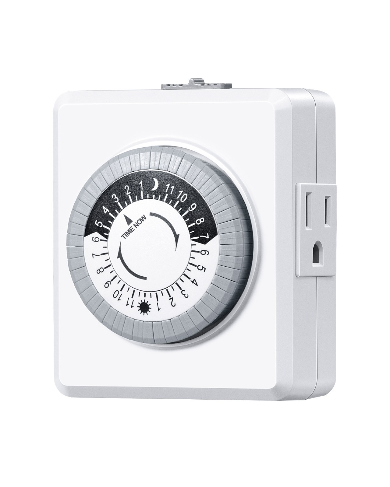 DEWENWILS Dual Outlet Mechanical Light Timer, 30 Min Intervals, 125V 15A, ETL gallery