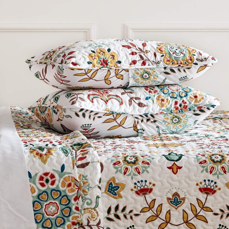SLEEP ZONE 3-Piece Printed Quilt Set - King Size - Lightweight Reversible Bed... gallery