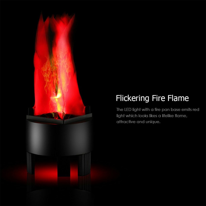 2Pcs 3W LED Fake Fire Flame Effect Light Party Decor Torch Lights for Bar Stage gallery