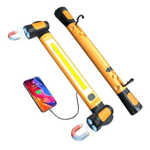 Work Light for Mechanic,LED Work Lights,5400mAh Rechargeable 3200LM Yellow