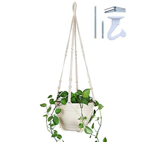 43 Inches Macrame Plant Hanger Large for2 inch Pot Extra Long No 1 Beige gallery