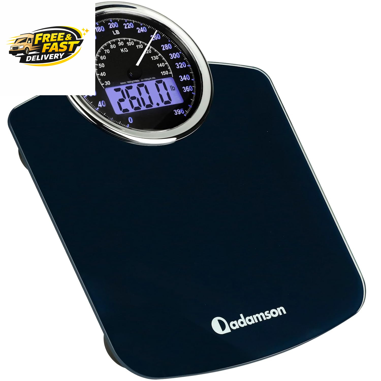 Hybrid 2-In-1 Analog & Digital Weighing Scale for Body Weight up to 400Lbs - Thi gallery